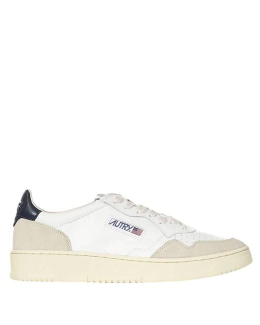 Autry White Medalist Low Sneakers for men