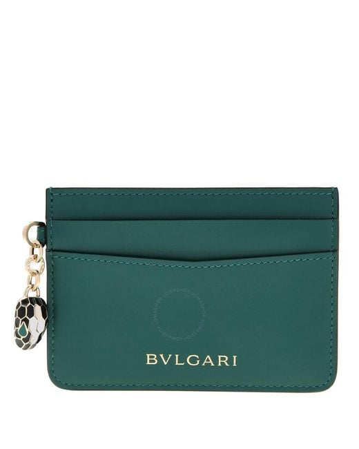 BVLGARI Green Serpenti Forever Card Holder