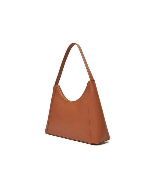Furla Brown Diamante Logo Shoulder Bag