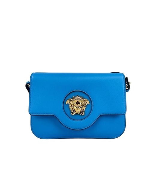 Versace Blue La Medusa Shoulder Bag