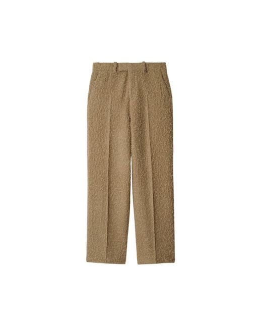 Burberry Natural Linen Wool Blend Tailored Trousers, Brand Size 48 Waist for men