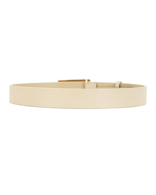 Burberry Natural Shield Buckle Leather Belt