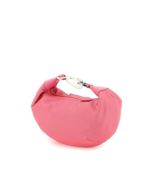 Palm Angels Pink Dark Fabric Big Palm Handbag