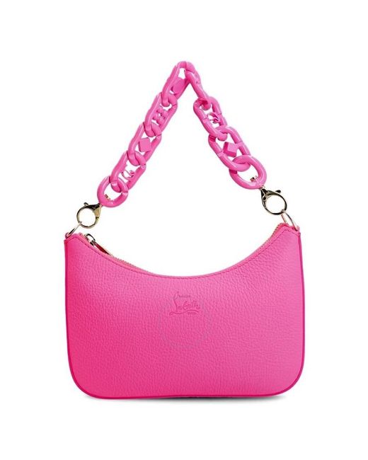 Christian Louboutin Pink Rose Calf Leather Mini Loubila Bag