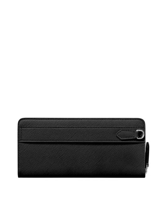 Montblanc Black Sartorial Leather Phone Pouch for men
