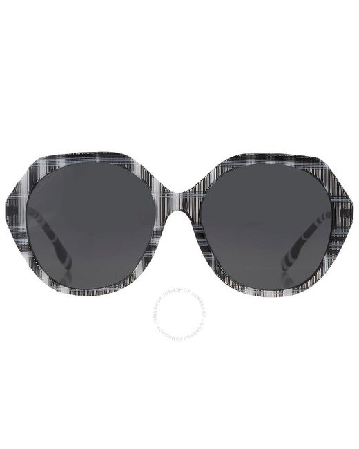 Burberry Gray Vanessa Dark Grey Geometric Sunglasses Be4375f 400487 57