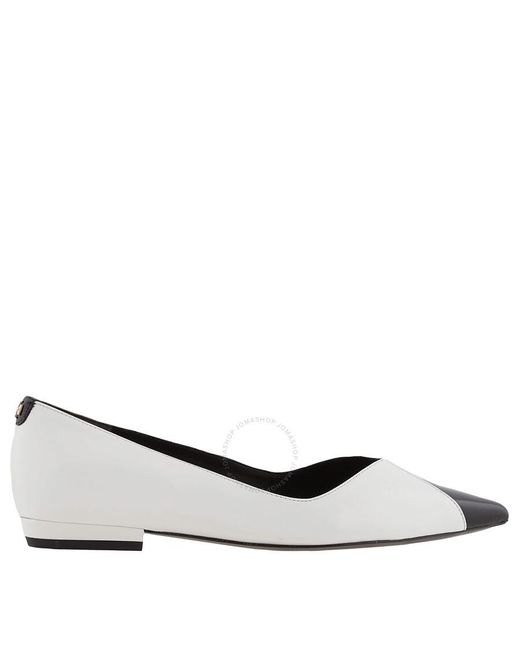 Tory Burch Brown Triangle Pointed-toe Ballet Flats