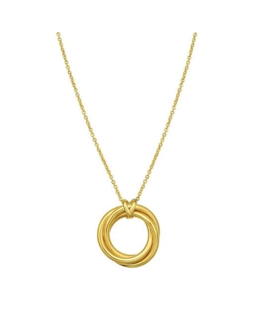 Tresorra Metallic 14K Interlocking Large Trinity Necklace
