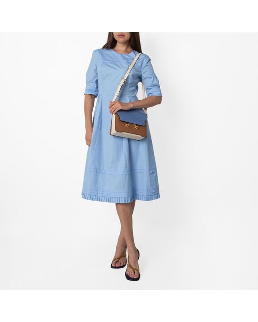 Marni Blue Adjustable Shoulder Strap Medium Bag