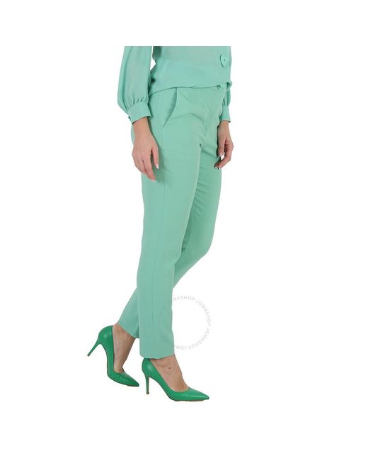 Moschino Green Light Heart-button Tailored Trousers