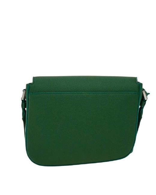 Ferragamo Green Front Flap Crossbody Bag for men