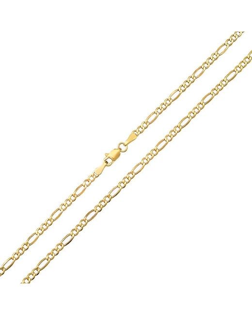 Kylie Harper Metallic 14K 2.5Mm Figaro Link Chain Necklace, 18" for men