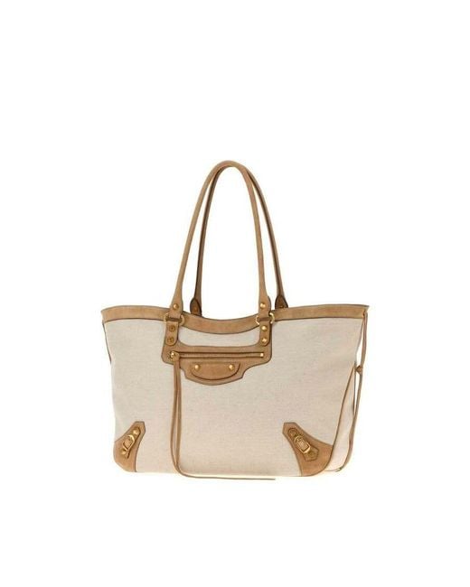 Balenciaga Sand Canvas Le City Shopping Bag Natural/Camel Borse A Mano