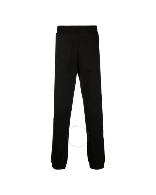 Moncler Black Logo Patch Track Pants for men