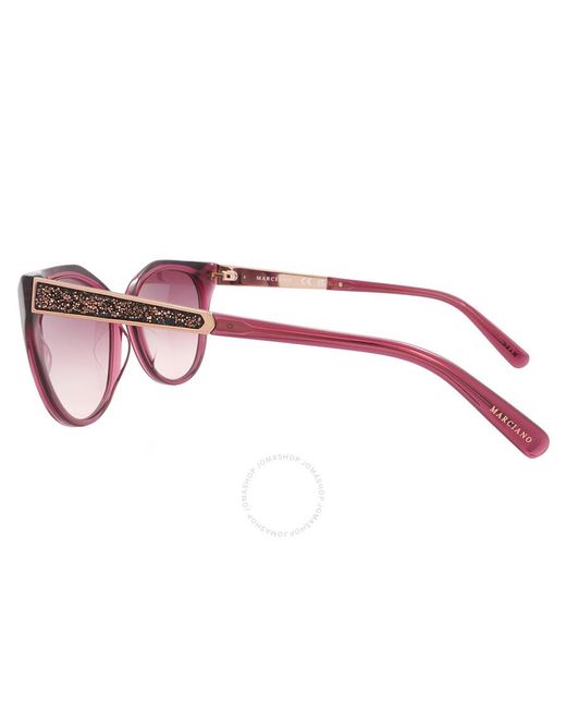 Guess Pink Violet Gradient Cat Eye Sunglasses Gm0804 77z 56