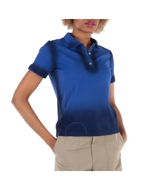 Loewe Blue Faded-Effect Polo Shirt