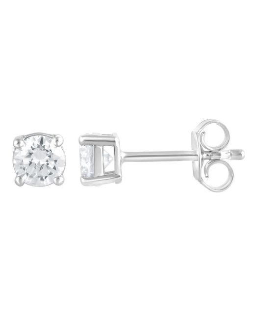Brilliant Diamond Metallic 14Kt 0.10 Carat Lab Grown Diamond Stud Earrings For