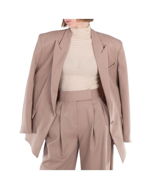 The Attico Brown Glen Oversize Blazer Jacket
