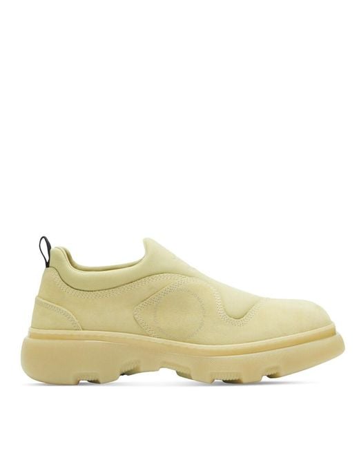 Burberry Green Ekd Slip-On Suede Foam Sneakers, Brand Size 41 Us for men