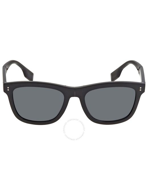 Burberry Gray Miller Polarized Dark Grey Square Sunglasses Be4341 3001t8 55 for men
