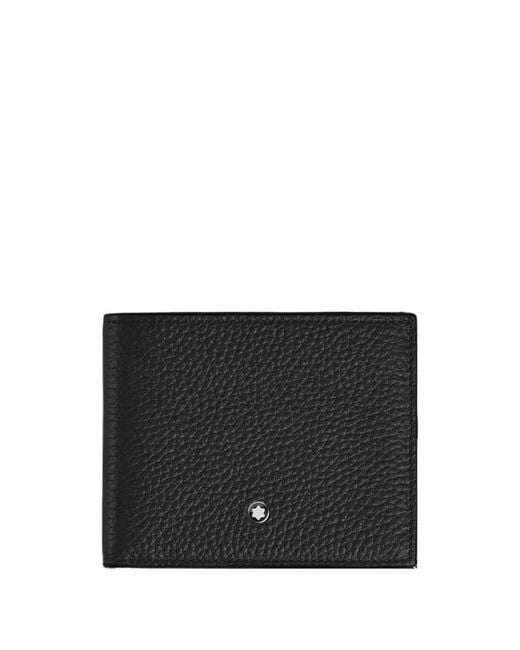 Montblanc Black 6Cc Grain Leather Wallet for men