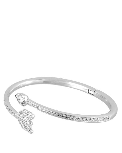 Swarovski White Idyllia Mixed Cuts Arrow Bangle
