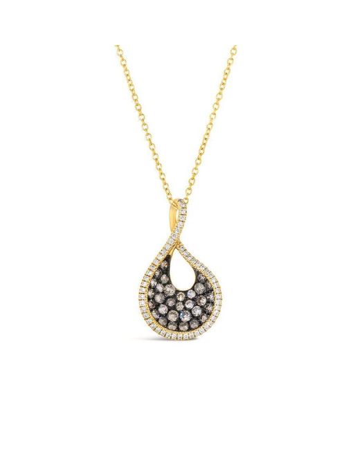 Le Vian Metallic Ladies Chocolate And Honey Necklaces Set
