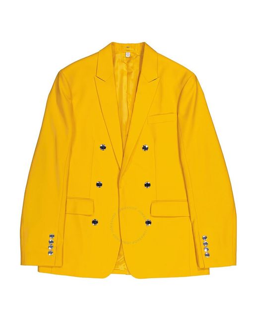 Burberry Yellow Marigold Tailored Wool Blazer Jacket for men