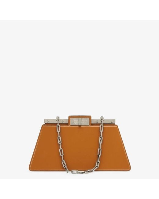 Fendi Brown Medium Peekaboo Cut Bag
