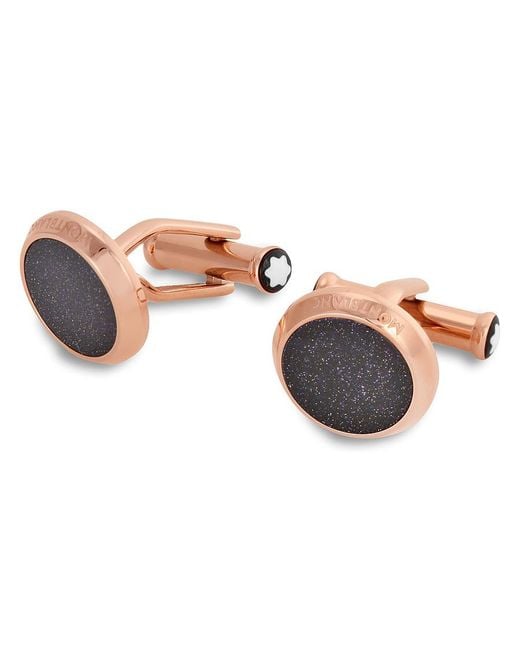 Montblanc Pink Stainless Steel Cuff Links 112908 for men
