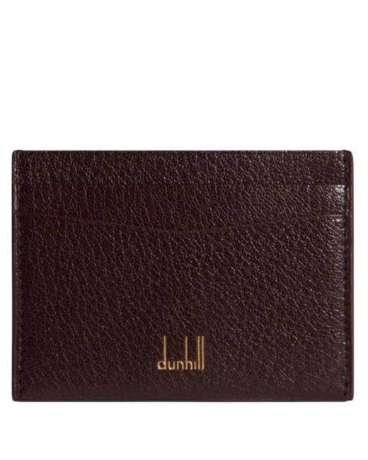 Dunhill Brown Duke Fine Leather Card Case for men