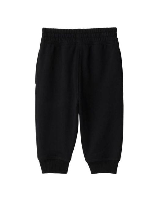 Burberry Black Toddler Equestrian Knight Applique Cotton Track Pants for men