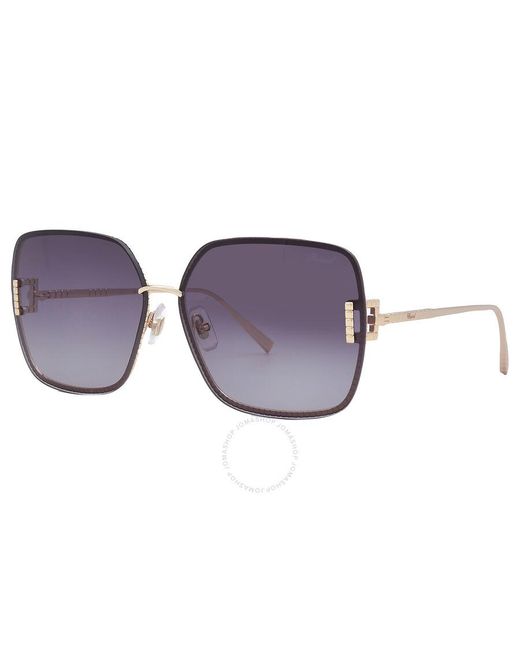 Chopard Gray Grey Gradient Square Sunglasses Schf72m 0300 62