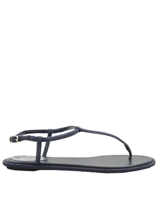 Rene Caovilla Multicolor Rene Caovilla Diana Crystal Flat Sandals