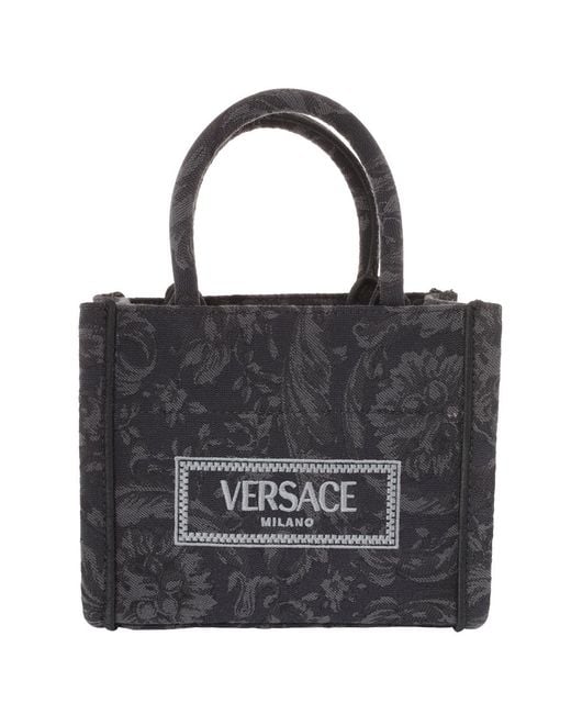Versace Black Barocco Athena Tote Bag