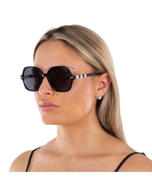Carolina Herrera Gray Grey Square Sunglasses Her 0106/s 0kdx/ir 55