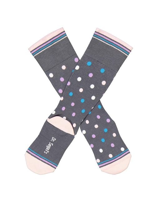 Dr. Segal Gray Polka Dot Cotton Energy Socks