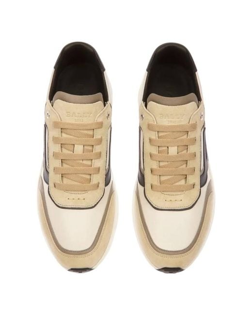 Bally Natural Demmy Calf Suede Low-Top Sneakers, Brand Size 6 Us for men