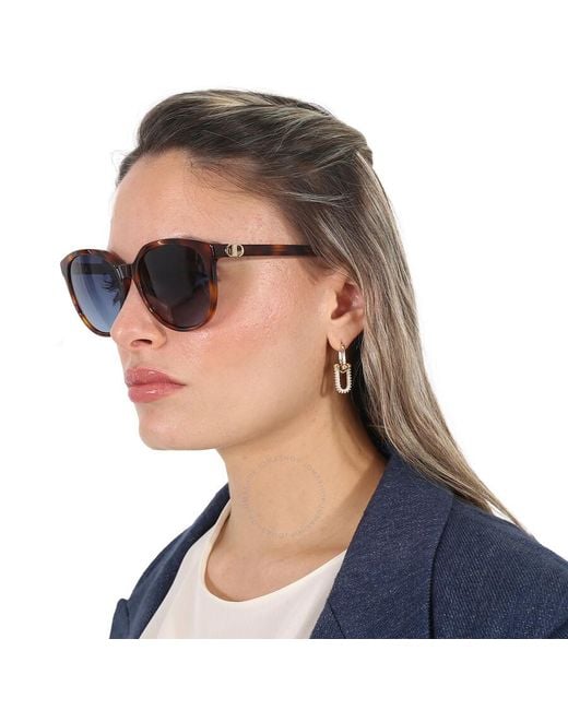 Dior 30montaignemini Blue Grey Square Sunglasses Cd40018i 53w 58