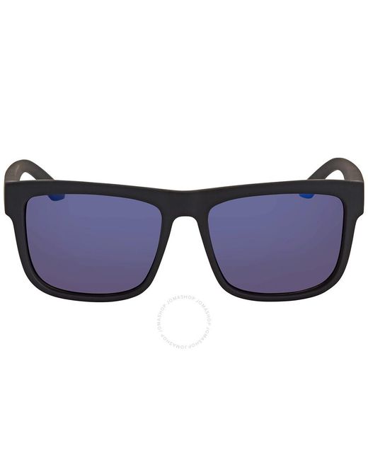 Spy Discord Hd Plus Bronze With Blue Spectra Mirror Square Sunglasses 673119374280 for men