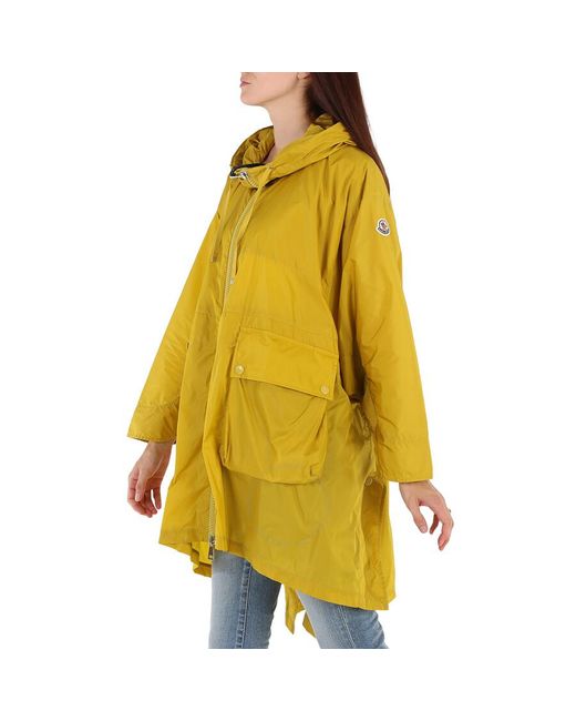 Moncler Yellow Dark High-low Rain Coat
