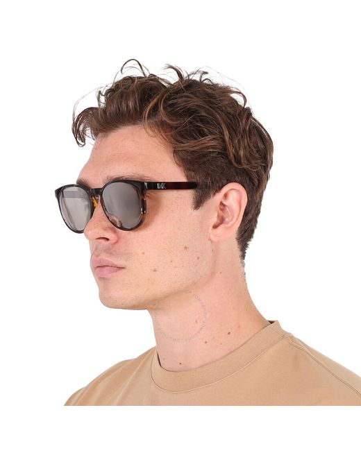 Michael Kors Brown Texas Silver Mirror Round Sunglasses Mk2187 30066g 54 for men