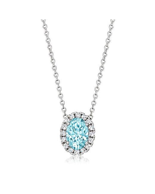 Brilliant Diamond Blue 1.20 Carat Lab Grown Halo Oval Pendant Necklace for men