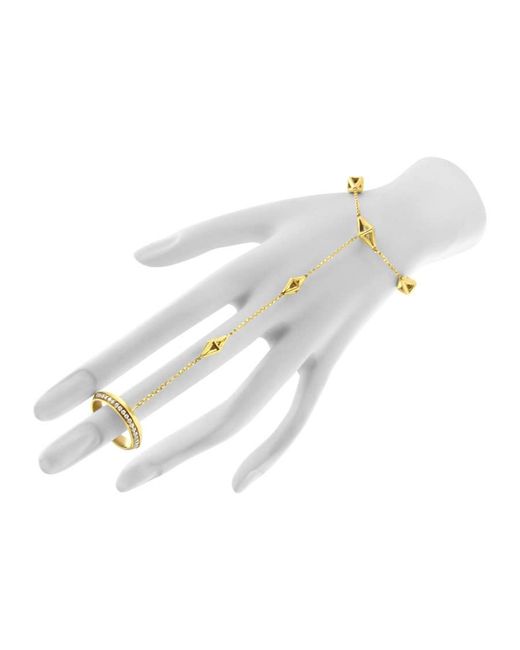 Haus of Brilliance White 14K 1/4 Cttw Diamond Ring And Bracelet Hand Chain (G-H Si1-Si2