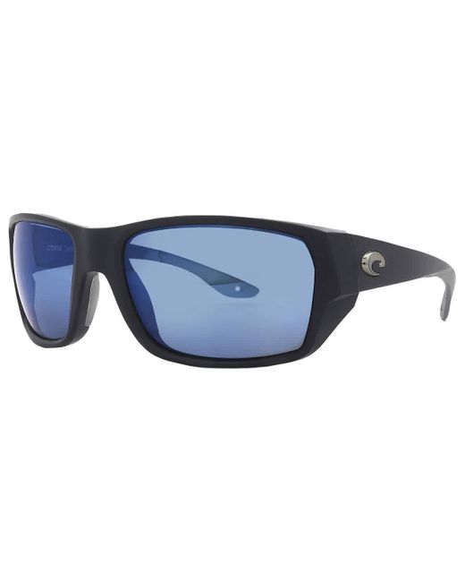 Costa Del Mar Tailfin Blue Mirror Polarized Polycarbonate Rectangular Sunglasses 6s9113 911308 57 for men