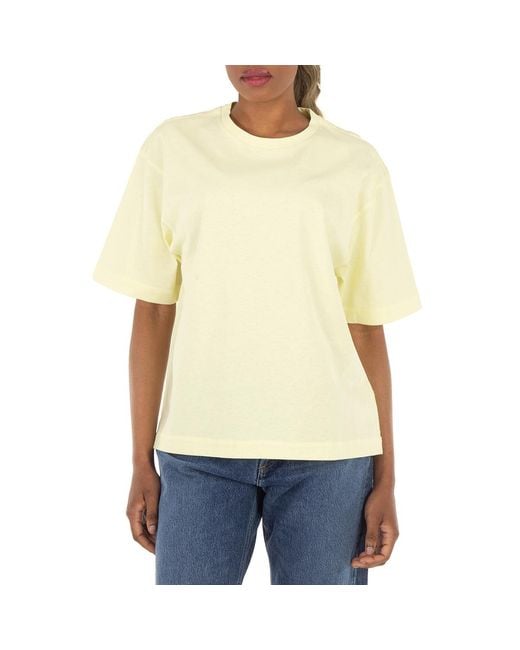 Burberry Yellow Crewneck Wool T-Shirt