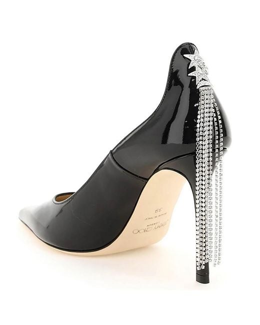 Jimmy Choo Black Spruce 95 Patent Leather Pumps