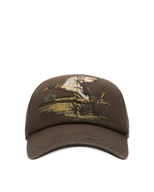 Burberry Brown Duck Gabardine Baseball Cap for men