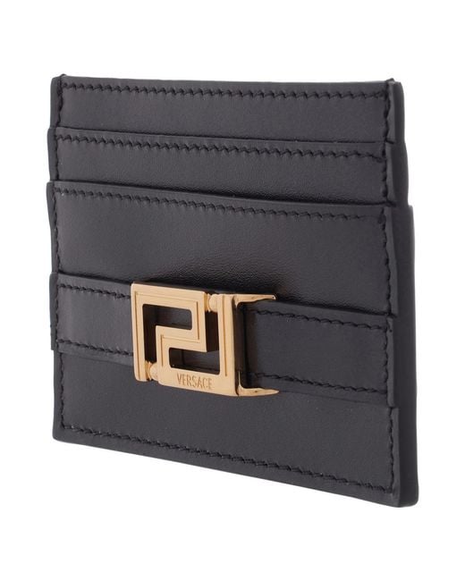 Versace Blue Greca Goddess Card Holder for men