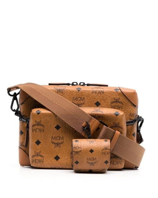 MCM Brown Soft Berlin Multifunction Crossbody